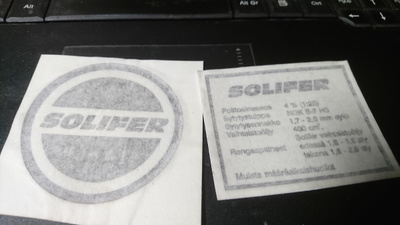 Solifer SM ja Aut  2 kromi tarraa LOPPUUNMYYNTI