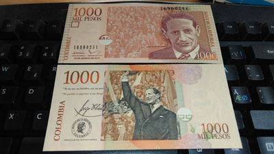 Colombia Kolumbia 1000 Pesos 2015 UNC