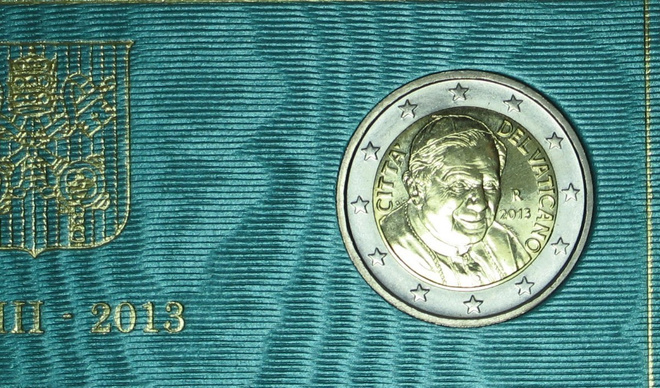 2013 VATIKAANI 2€ euro BU laatu