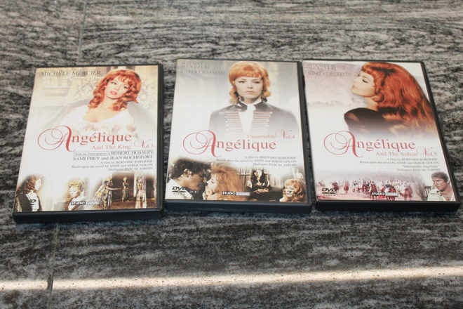 3kpl Angelique dvd elokuvia