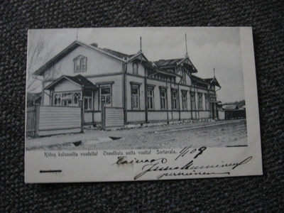 Sortavala v. 1908 kulkenut kortti.