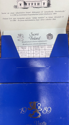 Vuosisarja 1989 Rahapaja 125 v. Suomi / Ruotsi kielinen