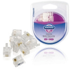 Bandridge Puhelinliitin RJ11 Uros, PVC, Läpinäkyvä, 10kpl - pikkukuva 1