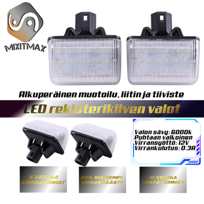 Mazda LED rekisterikilven valot — kirkkaan valkoinen 6000K
