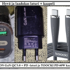 Uslion USB A ja USB C 33W GaN-pikalaturi + kaapeli #28612 - pikkukuva 1