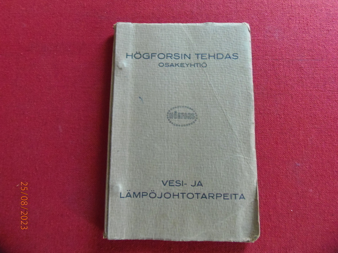 HÖGFORS vesi-ja lämpöjohtotarpeita kuvasto vuodelta 1934