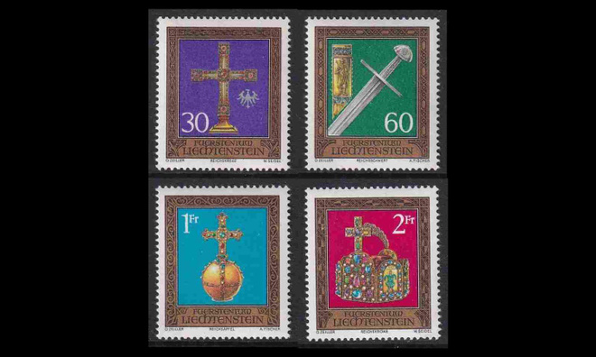 Liechtenstein 625-8 ** Keisarillisia aarteita (1975)