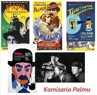 KOMISARIO PALMU   -- julistesetti 5kpl x A4 (Upea Lahja!) #1