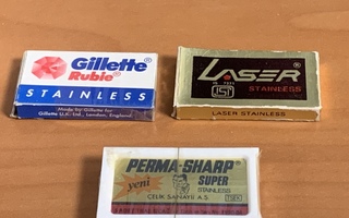 LASER, GILLETTE RUBIE, PERMA-SHARP PARTATERÄT