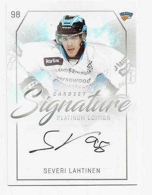 2018-19 Cardset Signature Severi Lahtinen