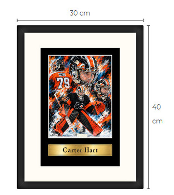 Uusi Carter Hart NHL art print Limited Edition 30 cm x 40 cm