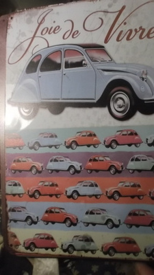 Peltikyltti rättisitikka Citroen 2CV