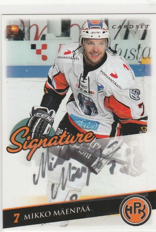 2009/10 Cardset Signature Mikko Mäenpää , HPK