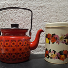 Finel pannu ja 2x kukkapurkki vintage - pikkukuva 4