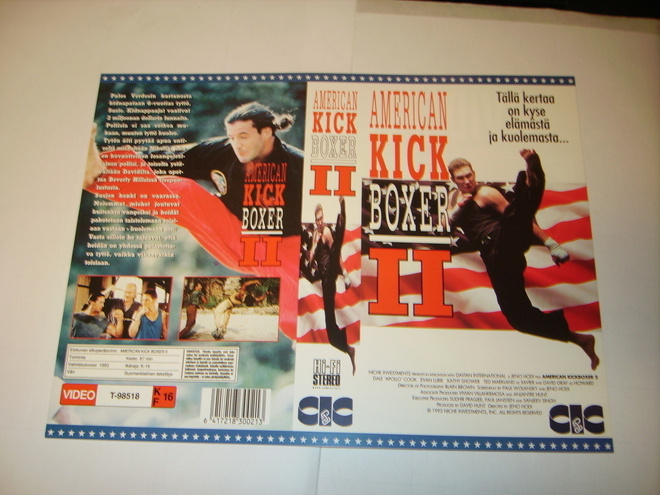 Vhs kansipaperi Fix -American Kick Boxer II (Sis.postikulut)