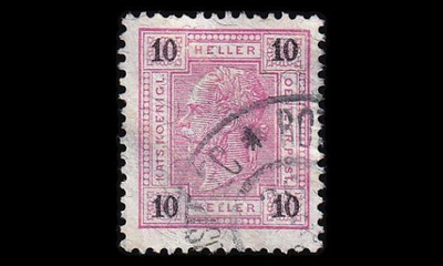 Itävalta 89A o Franz Joseph 10 H lakka (13:12½) (1901)