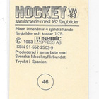 1983 SWE Semic MM-tarra #46 Matti Hagman , Suomi & HIFK - pikkukuva 2