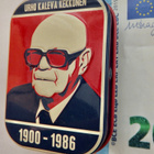 VANHA Pastillirasia Presidentti Urho Kekkonen Peltiä Hauska - pikkukuva 1