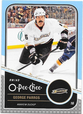 2011-12 OPC #15 George Parros Anaheim Ducks   Goonie