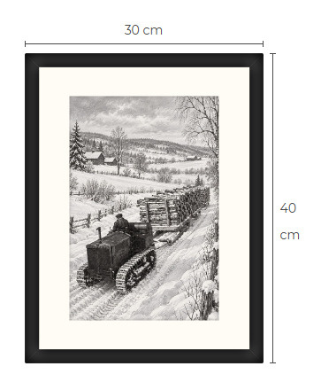 Uusi Caterpillar art print kehystetty 30 cm x 40 cm