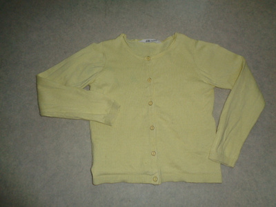 H&M keltainen neuletakki 122/128