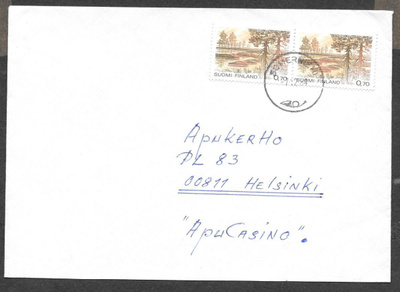 Postilähetys - Yl.m. 0,70 (LAPE 2x875) Somerniemi 7.12.84