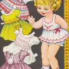 Paperinukke iso pikkutyttö, Agathon 1950-luku - pikkukuva 1