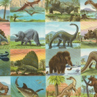 * MLP 1242, upeat dinosaurukset tupla-arkki, 32,5x24cm* - pikkukuva 1