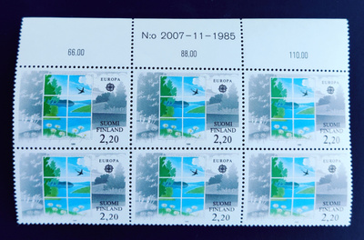 1985 Eurooppa 2,20 mk numerokuusilo **