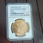 100 corona 1908 Francis Joseph I Reign, lady in the clouds - pikkukuva 1
