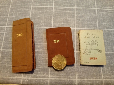 Vanhat almanakat/kalenterit-1925 ja 1934 ja 1958 - 3 kpl