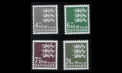 Tanska 910-3 ** Käyttösarja vaakuna (1988)