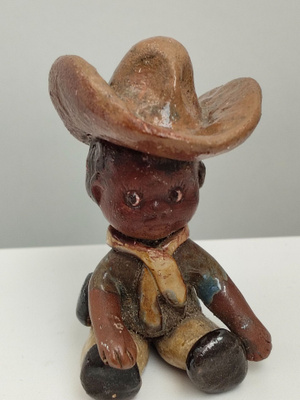 Kupittaan savi cowboy figuuri