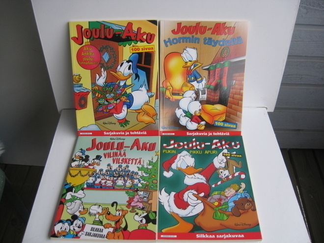 JOULUAKUT 4 KPL  V.1990- 2002 SARJAKUVAKIRJAT