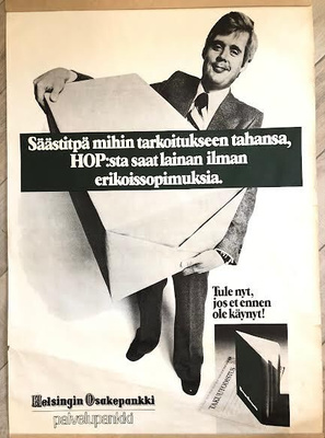 HOP / HAB mainokset 70-luvulta 6 kpl