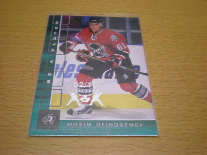 Maxim Afinogenov 2001-02 Be A Player Memorabila # 9 Toronto