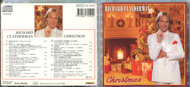RICHARD CLAYDERMAN . JOULU CD-LEVY . CHRISTMAS