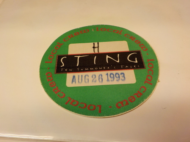 STING BACKSTAGE PASSI