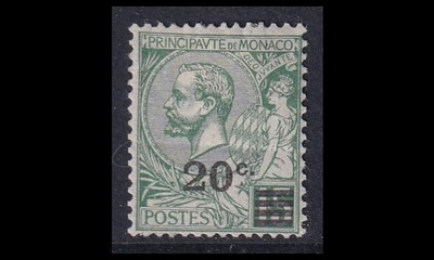 Monaco 51 * Prinssi Albert I 20/15 C (1922)