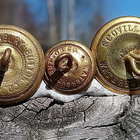 Kullanvärist Usa Militaria napit - 3 kpl. - pikkukuva 3