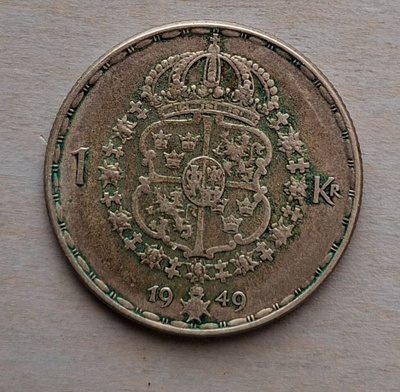 Ruotsi 1 kruunu 1949