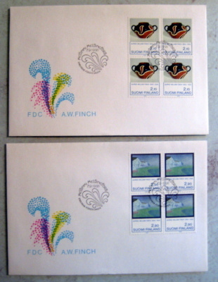 FDC 2 kpl A.W,FINCH 7.9.1991(71)