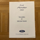 Esite Ford Mondeo mk1 1993 varusteet ja tekniset tiedot - pikkukuva 1