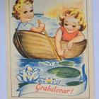 lapset soutelee, sign ?, kulkenut käsipostissa - pikkukuva 1