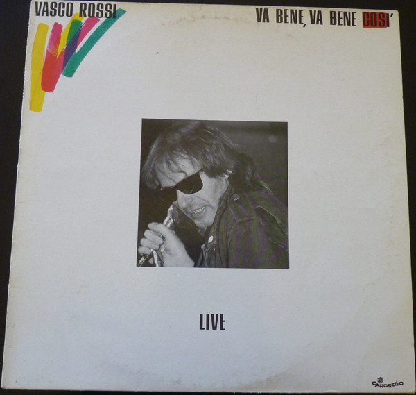 VASCO ROSSI :: VA BENE, VA BENE COSI :: LIVE :: VINYYLI   LP