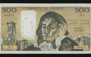 Ranska 500 Francs 4.1.1968.C, P156a VF