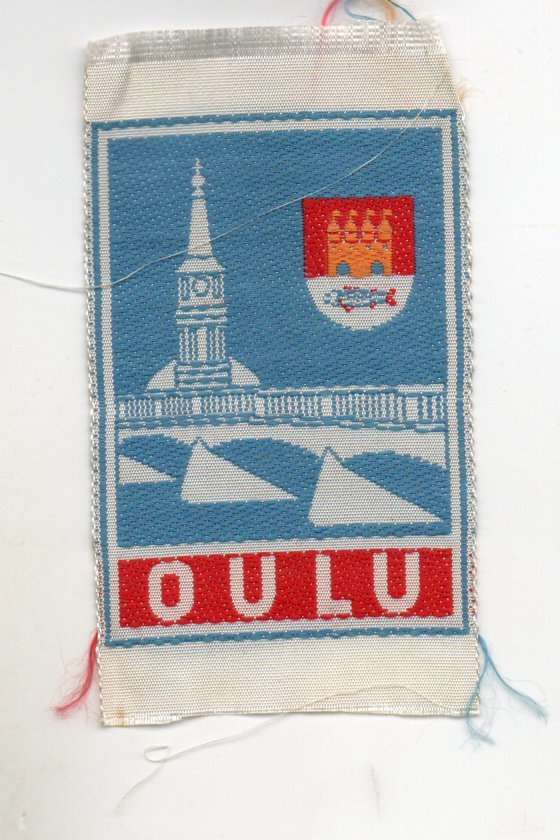 Oulu: Matkailu /hihamerkki  (kangasta)