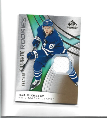 ILYA MIKHEYEV - AUTHENTIC ROOKIES - JERSEY=VALK num 392/599
