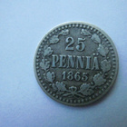 25 penniä 1865 hopeaa - pikkukuva 1