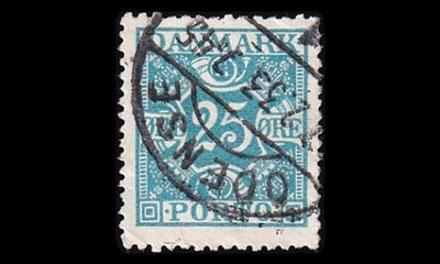 Tanska PORTO_24 o 25 öre tasainen tausta (1930)